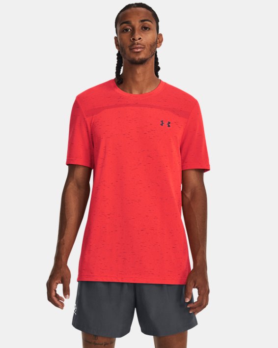 Men's UA Seamless Short Sleeve, Red, pdpMainDesktop image number 0
